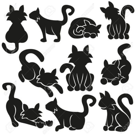 Изображение кошек для украшения окна