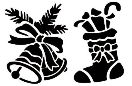 Трафареты для декора новогодние