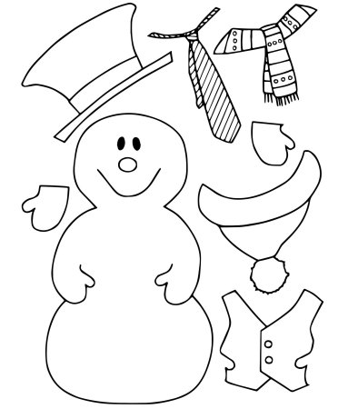 Аппликации "Снеговик"