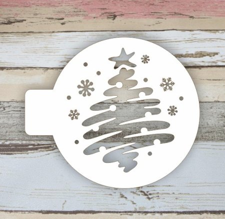 Новогодние трафареты для кофе