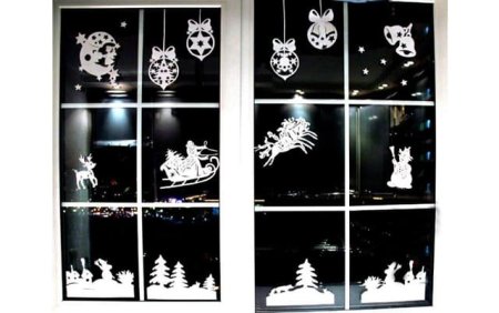 Трафареты для рисования гуашью на окне
