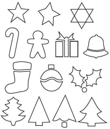 Трафареты новогодних игрушек