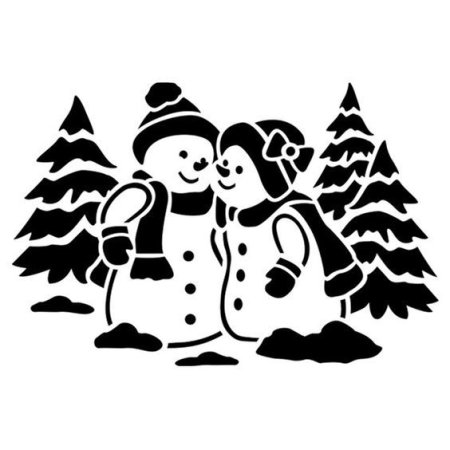 Новогодние силуэты на окна