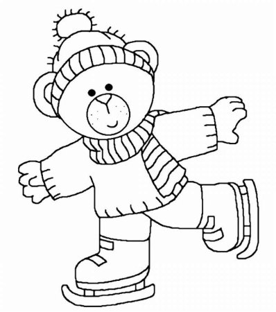 Зимние раскраски для детей 3-4 лет