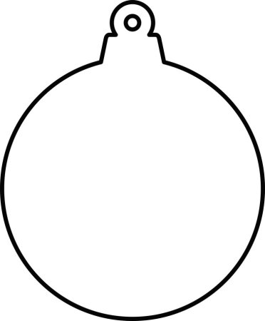 Новогодние шары трафарет