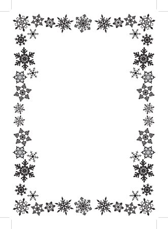 Новогодняя рамка черно белая