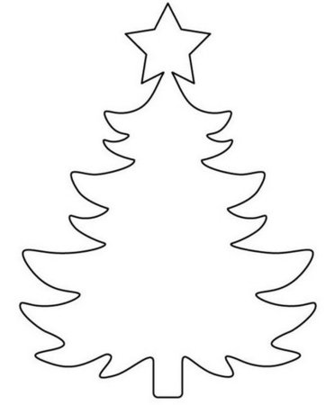 Елка раскраска
