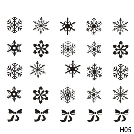 Печать снежинок но ногти