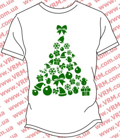 Новогодний принт на майку