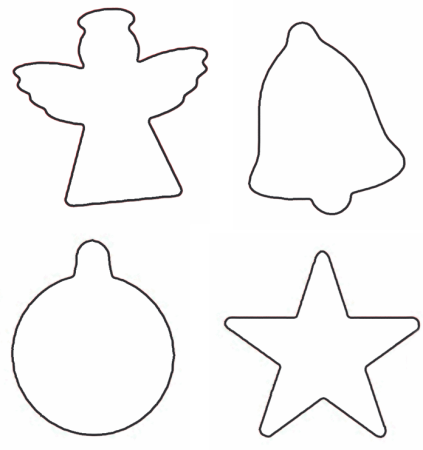 Трафареты игрушек на елку