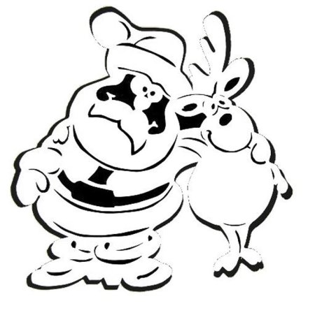 Трафареты на окна новогодние прикольные