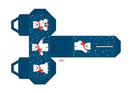Новогодняя коробочка шаблон