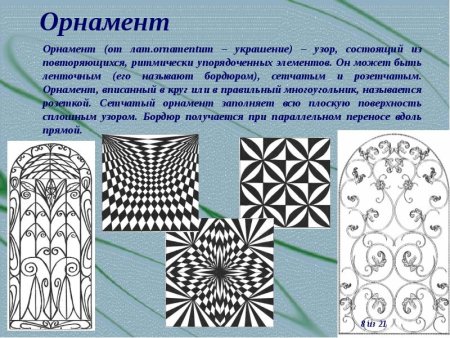 Симметрия в орнаментах и узорах