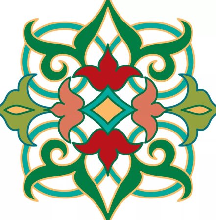 Башкирский орнамент Кускар вектор