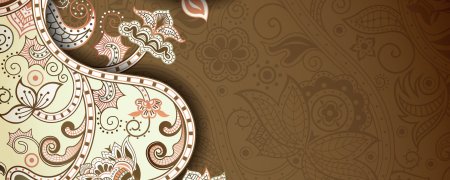 Коричневый фон с узорами