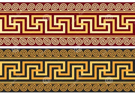 Древнегреческий орнамент Меандр круговой