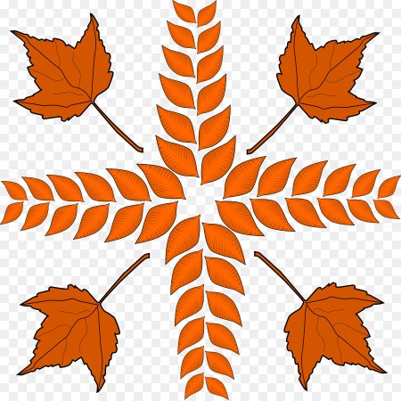 Орнамент из засушенных листьев