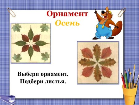 Орнамент из листьев 1 класс