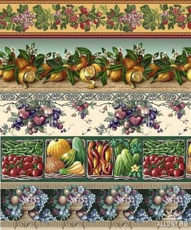 Орнамент из фруктов и овощей