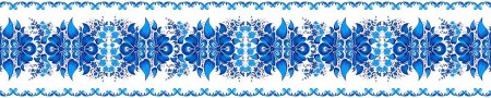 Гжельская роспись на полосе