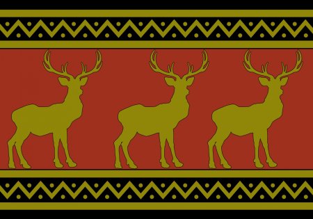 Животный орнамент в полосе