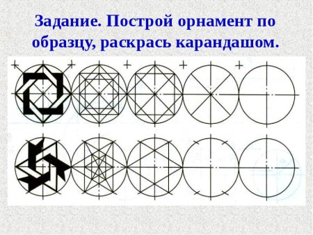 Деление окружности на 3 равные части