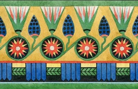 Древнеегипетский орнамент с лотосом