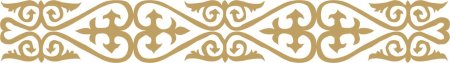 Орнамент казахский желтый