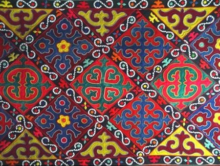 Казахский национальный орнамент Кошкар муйиз