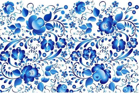 Гжель орнаментальная роспись