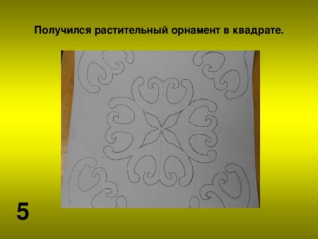 Узор в квадрате растительный орнамент