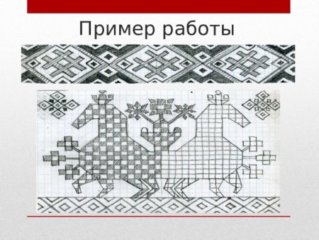Образы и мотивы в русской народной вышивки
