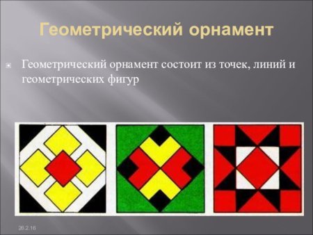 Основные элементы геометрического орнамента