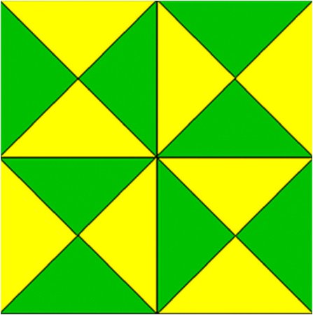 Рисование геометрического орнамента в квадрате