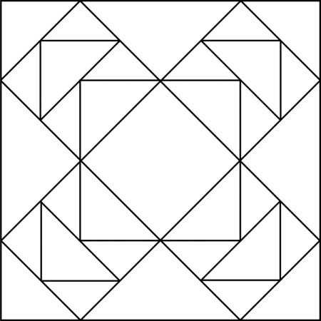 Геометрический орнамент в квадрате