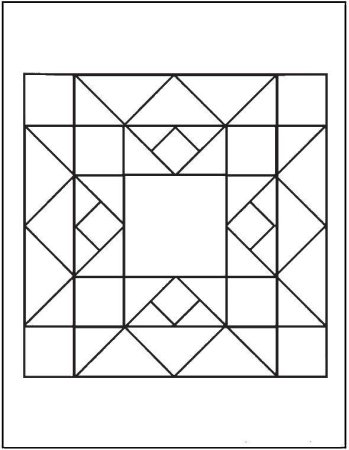 Рисование геометрического орнамента в квадрате