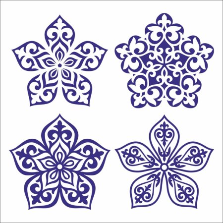 Казахский растительный орнамент