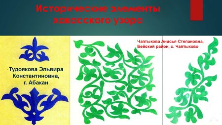 Узоры и орнаменты Хакасии