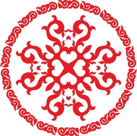 Казахский орнамент круглый