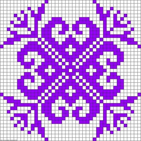 Орнамент по клеточкам в тетради