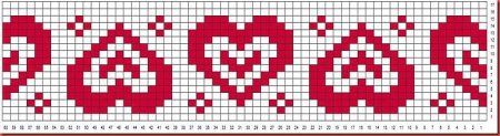Жаккард с сердечками