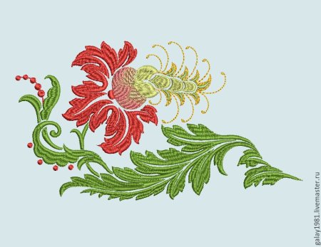 Орнамент для вышивки гладью