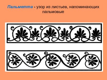 Пальметта орнамент древней Греции