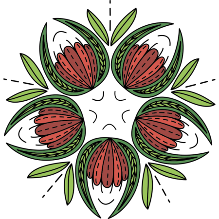 Растительный орнамент в круге