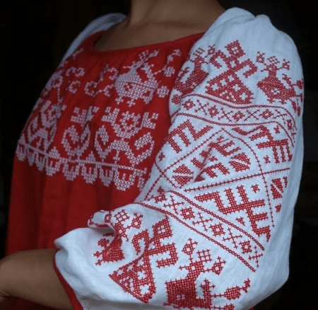 Обережная Славянская вышивка птица
