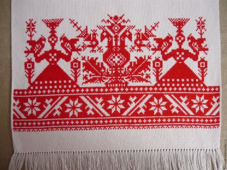 Русская народная вышивка орнамент рушник
