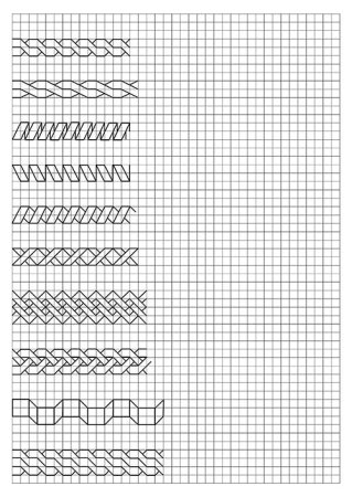 Узоры по клеточкам в тетради