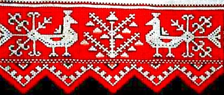 Олень в народной вышивке