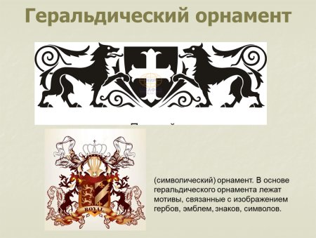 Виды орнаментов геральдический
