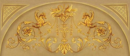 Альфрейная роспись на золоте